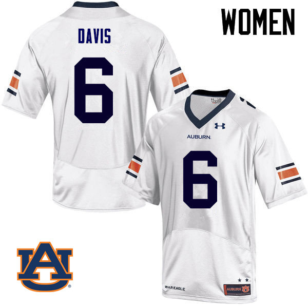 Women Auburn Tigers #6 Carlton Davis College Football Jerseys Sale-White